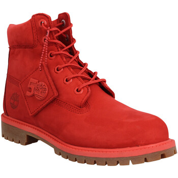 Chaussures Femme Bottines Timberland 6in Premium Wp Velours Femme Medium Red Rouge