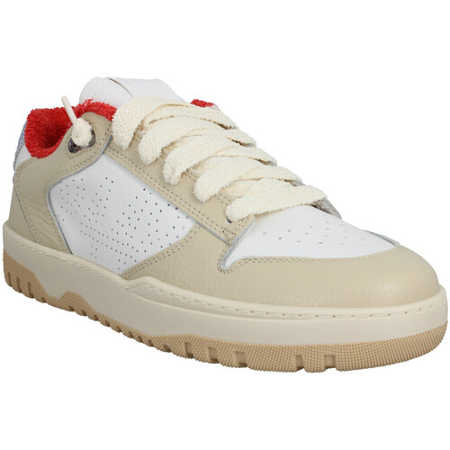 Chaussures Homme Baskets mode P448 Monalea Velours Toile Homme Beige