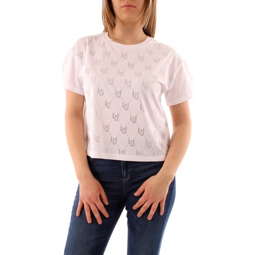 Vêtements Femme T-shirts Lace-up & Polos Liu Jo MA4326J5904 Blanc