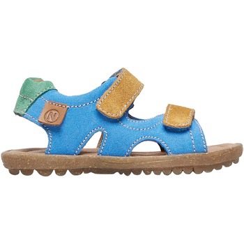 Chaussures Garçon Cura per Sandals acqua in pelle Naturino Sandales en suède SKY Bleu