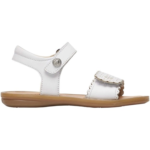 Chaussures Fille Save the date Naturino Sandales en cuir MAPIYA Blanc