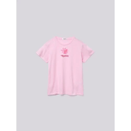Vêtements Fille T-shirts manches courtes Replay SG7479.065.20994-066 Rose