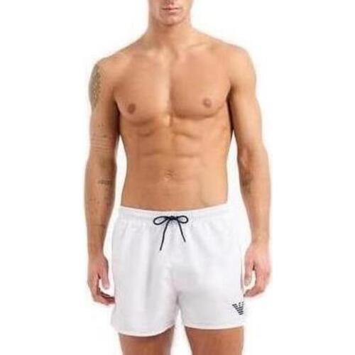 Vêtements Homme Maillots / Shorts de bain Giorgio stonewashed Armani five-pocket straight-leg jeansA7 211752 4R438 Blanc