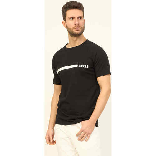Vêtements Homme T-shirts & Polos BOSS men's t-shirt with horizontal stripe Noir