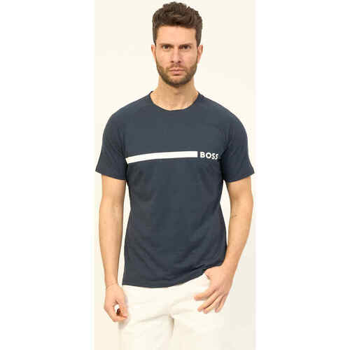 Vêtements Homme T-shirts & Polos BOSS men's t-shirt with horizontal stripe Bleu