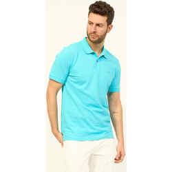 Vêtements Homme T-shirts ecru & Polos BOSS Polo homme  en coton avec logo brodé Bleu