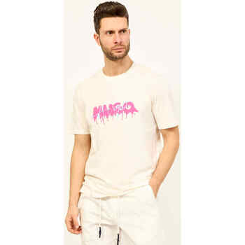 Vêtements Homme T-shirts & Polos BOSS T-shirt homme  avec logo graffiti Blanc