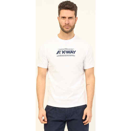 Vêtements Homme T-shirts & Polos K-Way T-shirt col rond  Odom avec logo Blanc