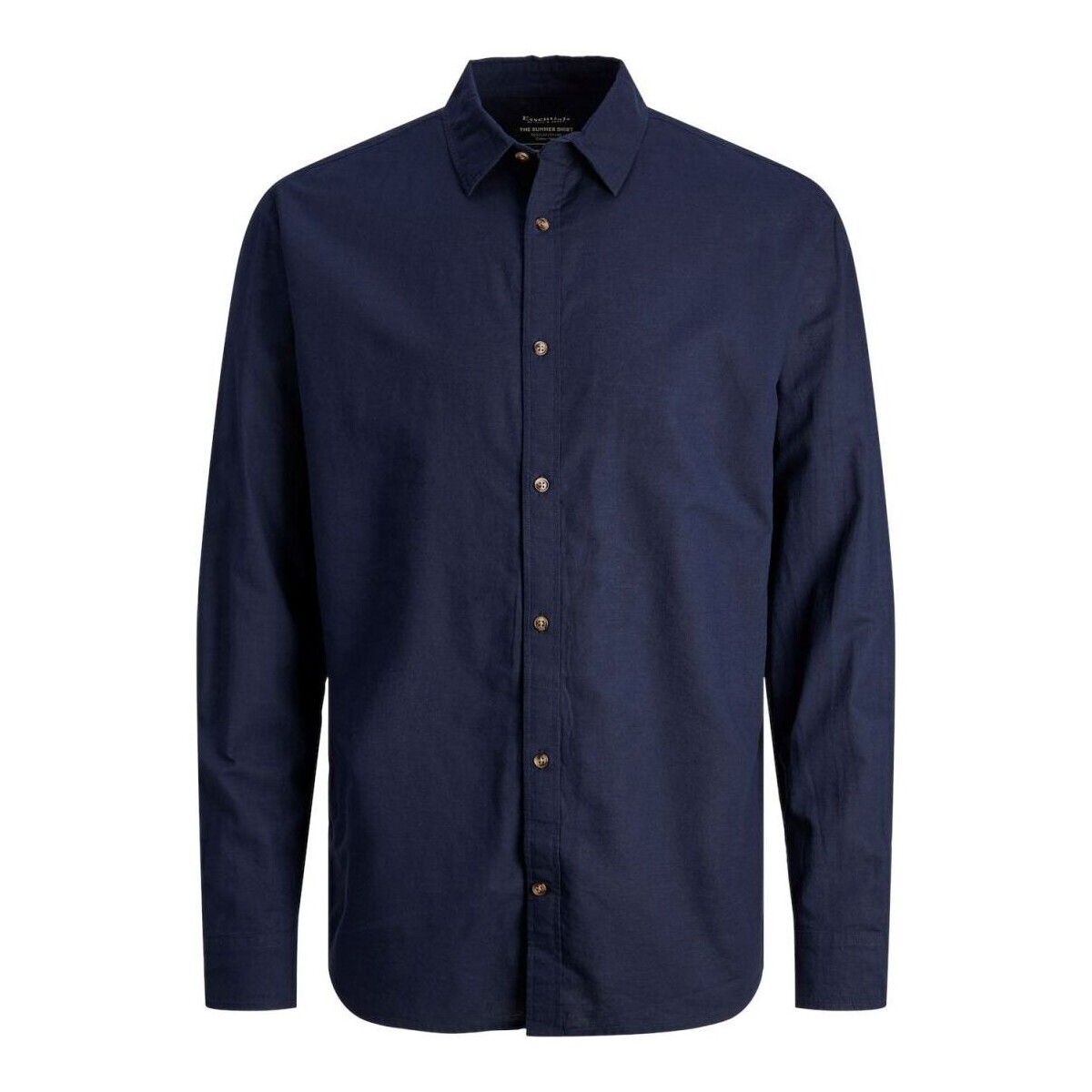 Vêtements Homme Chemises manches longues Jack & Jones 12248384 SUMMER LINEN-NAVY BLAZER Bleu