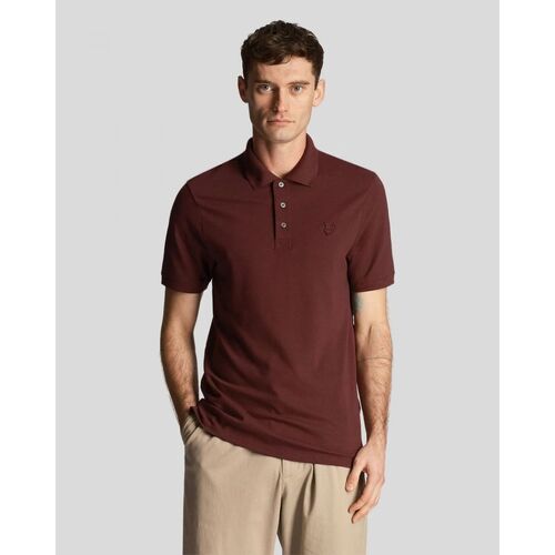 Vêtements Homme T-shirts & Polos Lyle & Scott SP400TON POLO 30T5046 SHIRT-Z562 BURGUNDY Rouge