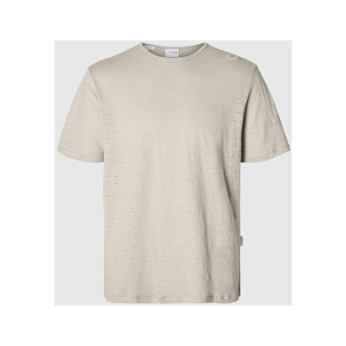 Vêtements Homme T-shirts & Polos Selected 16089504 BETH LINEN SS-OATMEL Beige