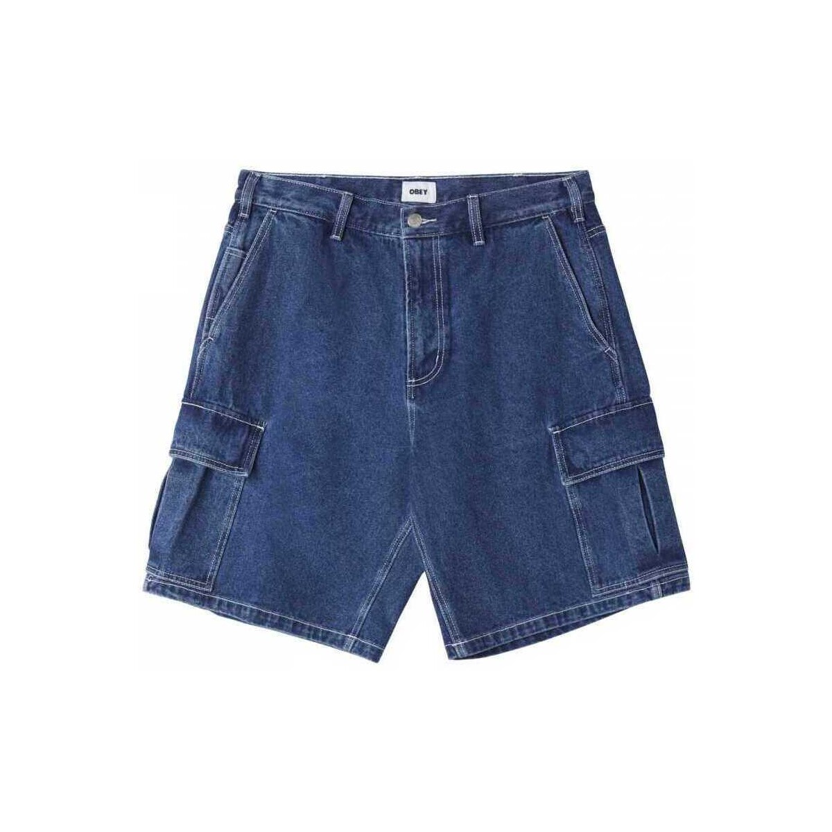 Vêtements Homme Shorts / Bermudas Obey Bigwig baggy denim cargo short Bleu