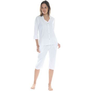 Vêtements Femme Pyjamas / Chemises de nuit Pilus PYJAMA HORTENSE Blanc