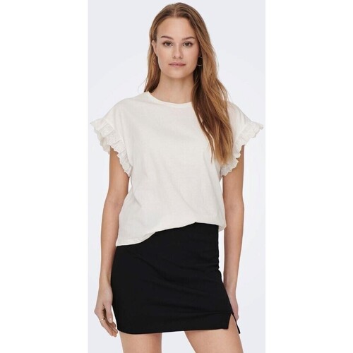 Vêtements Femme T-shirts & Polos Only 15255618 LIRIS Blanc
