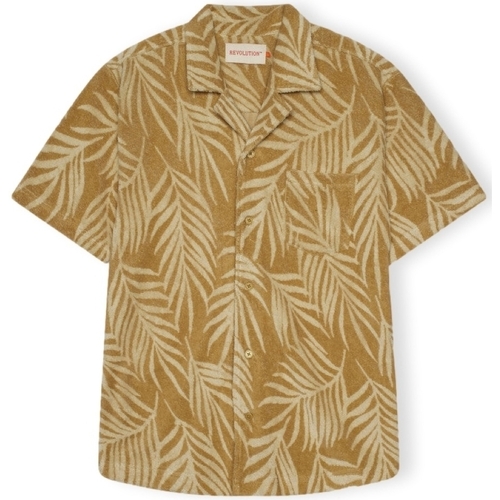 Vêtements Homme Chemises manches longues Revolution Terry Cuban 3101 Shirt - Khaki Jaune