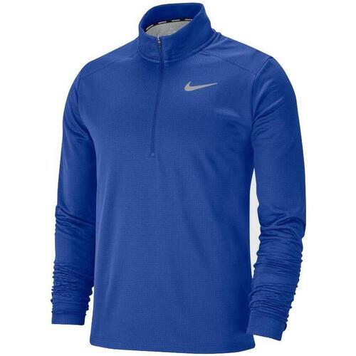Vêtements Homme T-shirts manches longues Nike leather M nk df pacer top hz Bleu