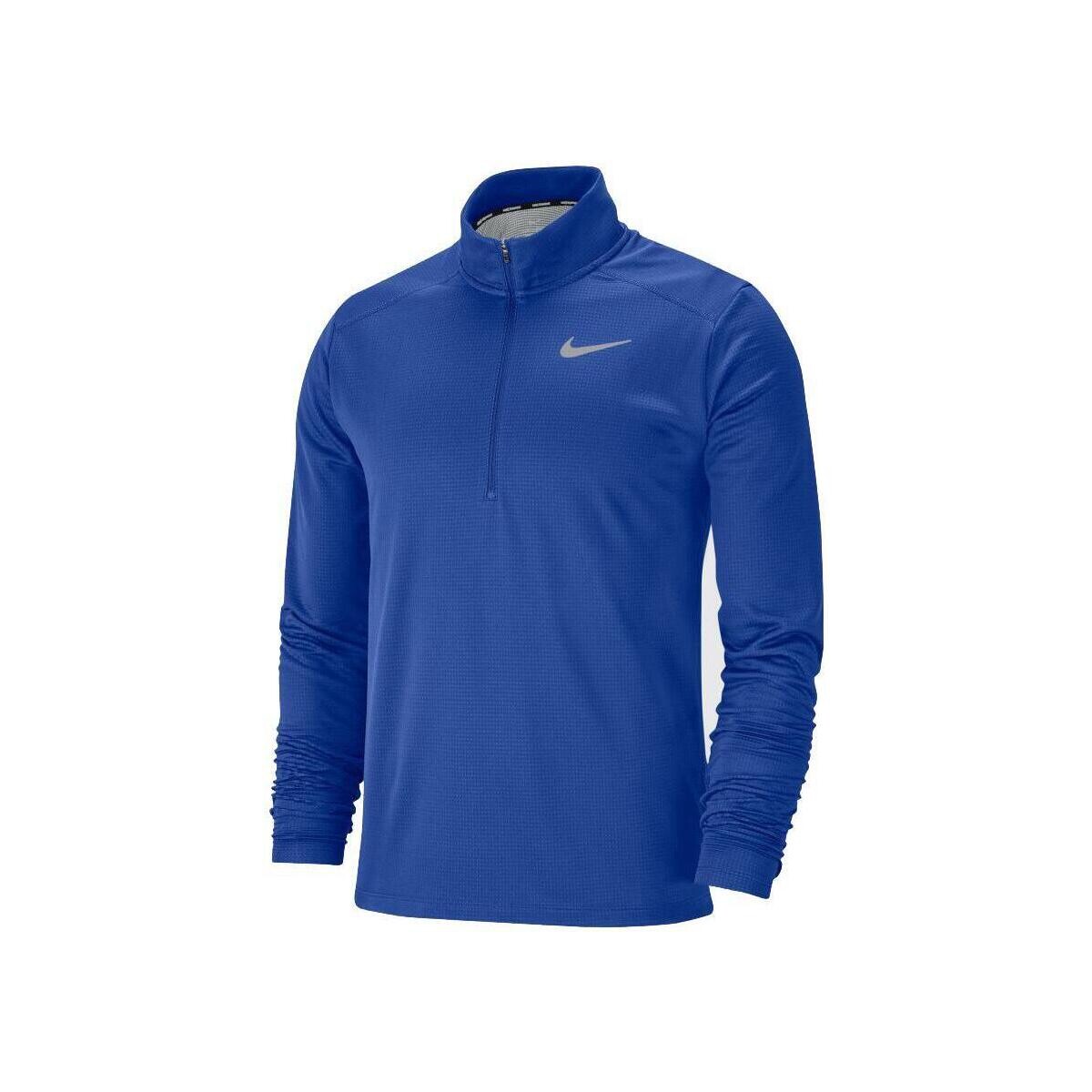 Vêtements Homme T-shirts manches longues Nike M nk df pacer top hz Bleu