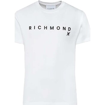 Vêtements Homme Billionaire Billionaire in the space-patch slim-fit shirt White John Richmond T-Shirt Aaron Blanc