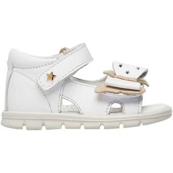Chaussures Fille Sweats & Polaires Falcotto Sandales en cuir avec nœud AKLIA Blanc