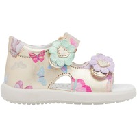 Chaussures Fille Sandales et Nu-pieds Falcotto Sandales en cuir avec fleurs appliquées KUATA Doré