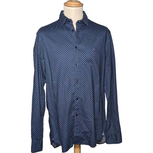 Vêtements Homme Chemises manches longues Tommy Timeless Hilfiger 42 - T4 - L/XL Bleu