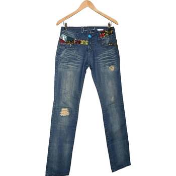 Vêtements Femme Jeans Desigual jean droit femme  38 - T2 - M Bleu Bleu