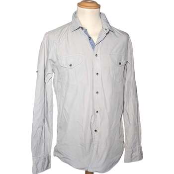 Vêtements Homme Chemises manches longues Zara 38 - T2 - M Gris