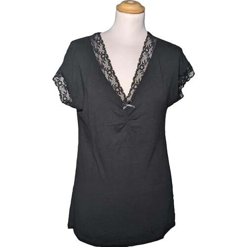 Vêtements Femme T-shirts & Polos Etam top manches courtes  40 - T3 - L Noir Noir