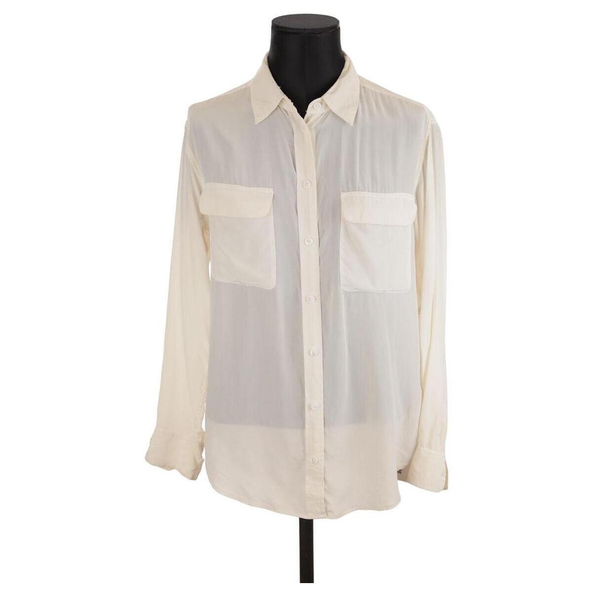 Vêtements Femme Débardeurs / T-shirts sans manche Equipment Chemise en soie Blanc