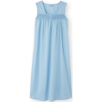 Vêtements Femme Pyjamas / Chemises de nuit Daxon by  - Chemise de nuit larges bretelles Bleu