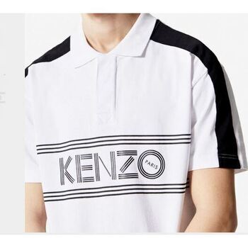 Kenzo Polo Homme Logo Tourterelle blanc Noir