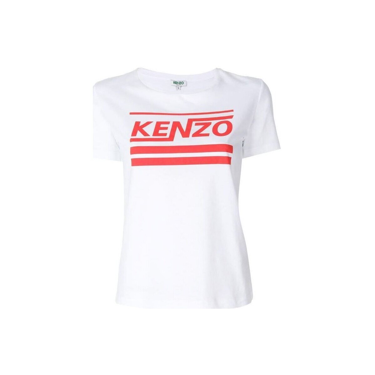 Vêtements Femme T-shirts & Polos Kenzo T-SHIRT Sportswear Femme blanc logo rouge Rouge
