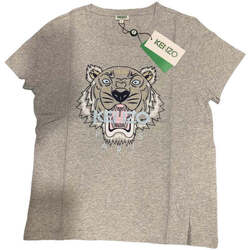 Vêtements Femme T-shirts & Polos Kenzo T-SHIRT Femme gris logo tigre Gris