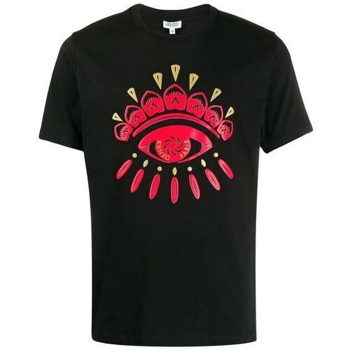 Vêtements Femme T-shirts & Polos Kenzo T-SHIRT Femme noir  logo oeil rouge Noir