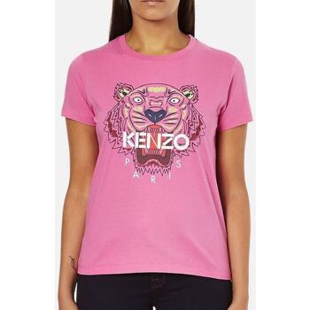 Vêtements Femme shoulder strap hand bag P2431 Kenzo T-SHIRT Femme rose logo tigre Rose