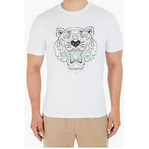 Vêtements Homme Gilets / Cardigans Kenzo T-SHIRT Homme tigre blanc Blanc
