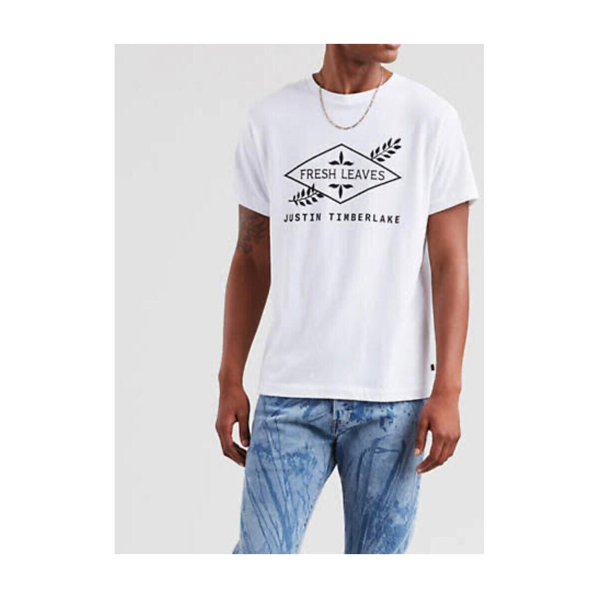 Vêtements Homme T-shirts & Polos Levi's T-SHIRT  Homme   md X Justin Blanc