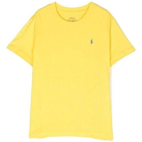 Vêtements Homme T-shirts & Polos Ralph Lauren T-SHIRT Homme Slim Fit  jaune Bleu