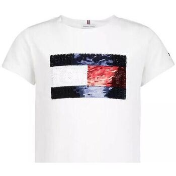 Vêtements Enfant T-shirts & Polos Tommy Hilfiger T-SHIRT Enfant Fille Right arrow Blanc