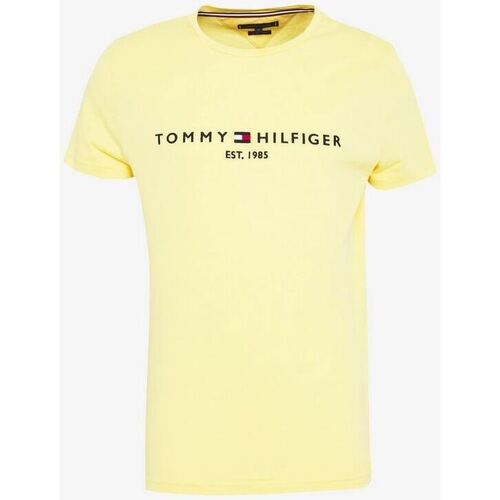 Vêtements Homme T-shirts & Polos Tommy Hilfiger T-SHIRT Homme est 1985 Jaune Jaune