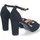 Chaussures Femme Escarpins Nobrand Sandale à talon et lames croisées Noir