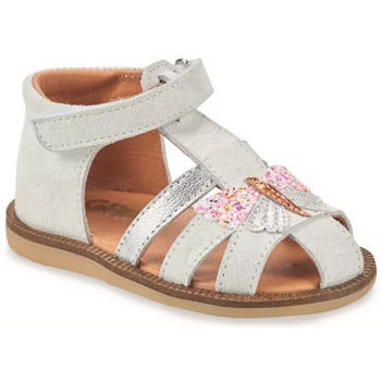 Chaussures Fille Sandales et Nu-pieds GBB SANDALE  LORETTE BLANC ARGENT Blanc