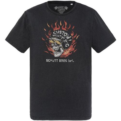 Vêtements Homme Débardeurs / T-shirts sans manche Schott TSELIS BLACK Noir