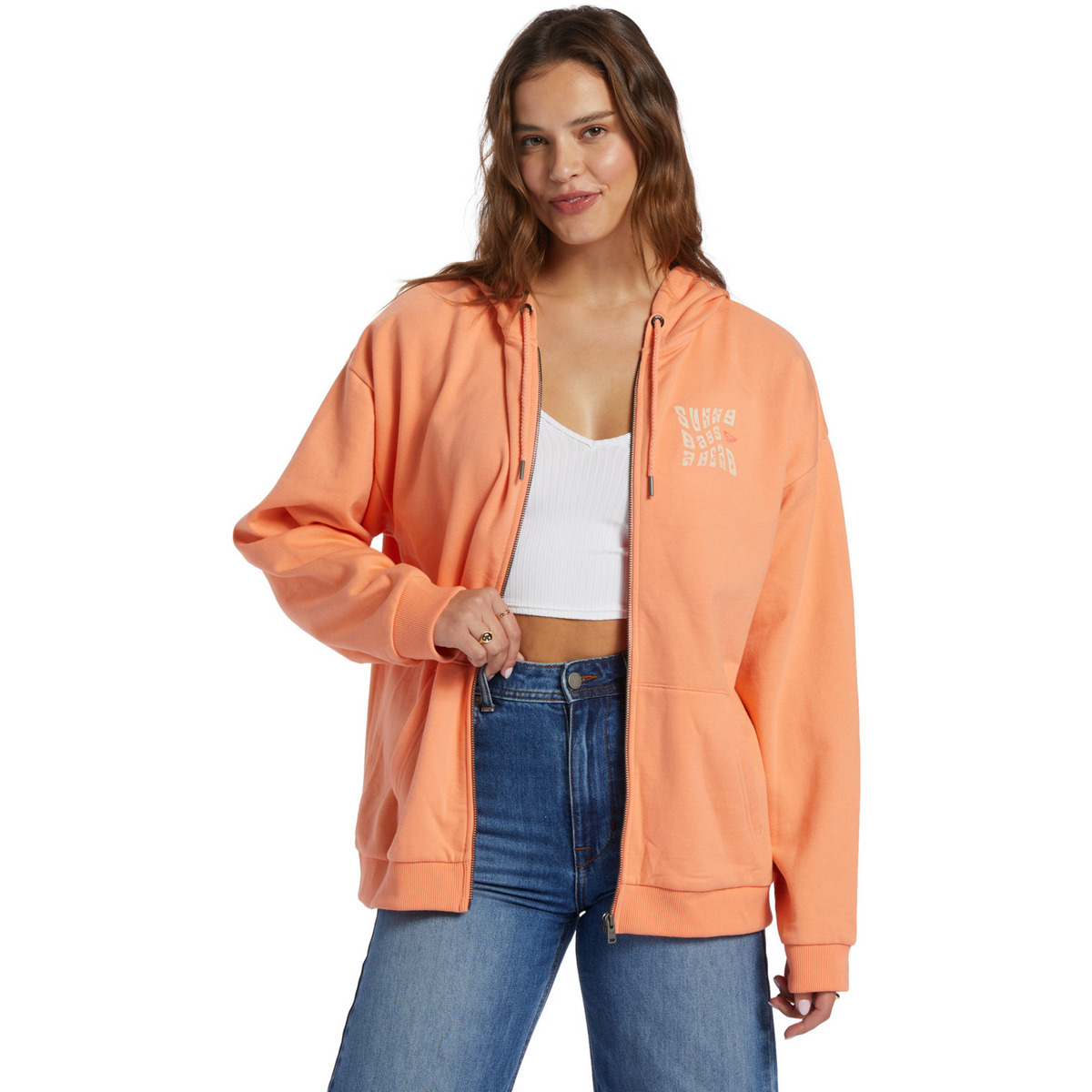 Vêtements Fille Polaires Roxy Oversized Evening Hike Rose