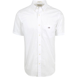 Vêtements Homme Chemises manches longues Gant Chemise Short Sleeve Blanc Blanc
