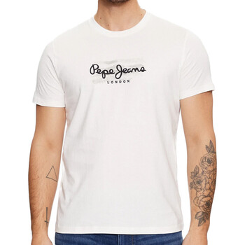 Vêtements Homme T-shirts manches courtes Pepe jeans PM509204 Blanc