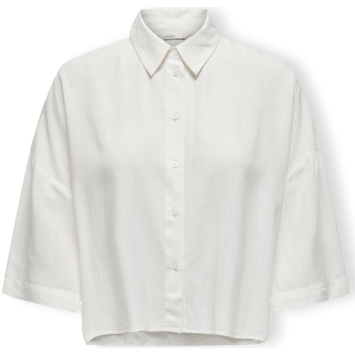 Vêtements Femme Tops / Blouses Only Noos Astrid Life Shirt 2/4 - Cloud Dancer Blanc