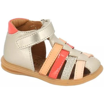 Chaussures Fille Sandales et Nu-pieds Bellamy SANDALE BEBE  PAILLETTE OR ROUGE Multicolore