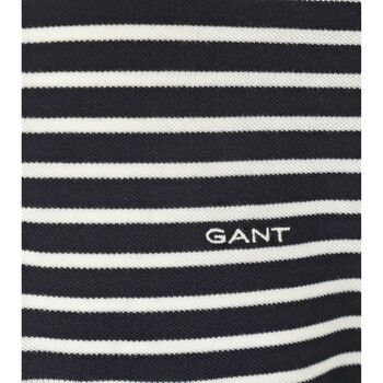 Gant Polo Pique Navy Stripe Bleu