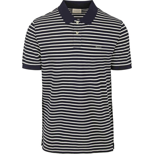 Vêtements Homme T-shirts & Polos Gant Polo Pique Navy Stripe Bleu